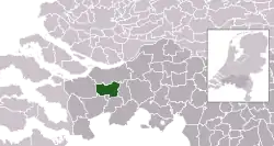 Highlighted position of Halderberge in a municipal map of North Brabant