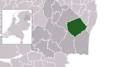 Highlighted position of Borger-Odoorn in a municipal map of Drenthe