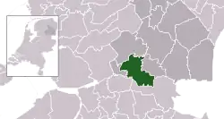 Highlighted position of De Wolden in a municipal map of Drenthe