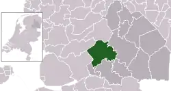 Highlighted position of Westerveld in a municipal map of Drenthe