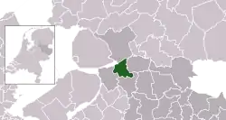 Highlighted position of Zwartewaterland in a municipal map of Overijssel