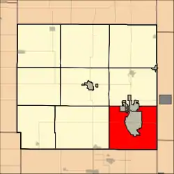 貝克鎮區在克勞福德縣的位置