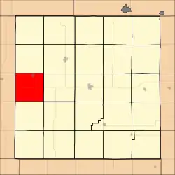 埃斯本鎮區在朱厄爾縣的位置