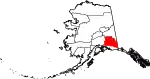 標示出铜河人口普查区Census Area位置的地圖