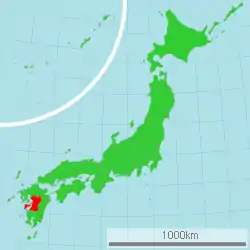 熊本縣在日本的位置