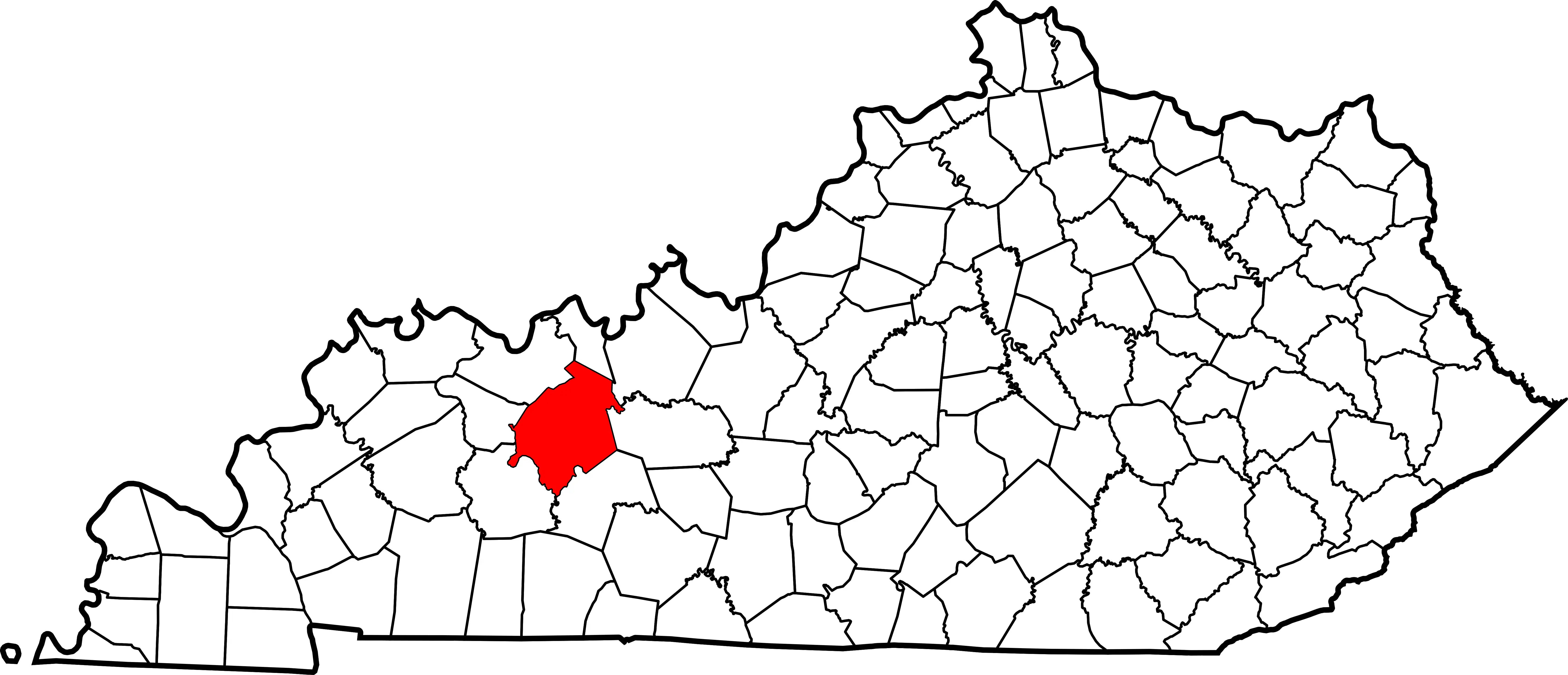 Map of Kentucky highlighting Ohio County