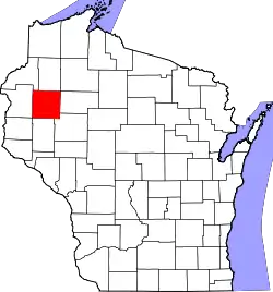 State map highlighting Barron County