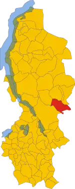 莫尔泰罗内在莱科省的位置