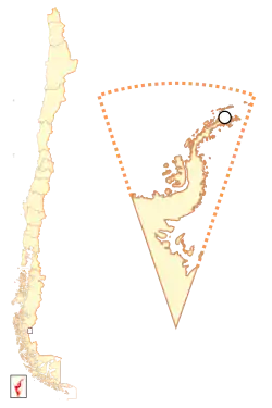 智利南极省於智利的位置