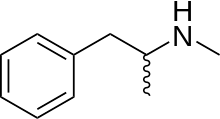 An image of the methamphetamine compound