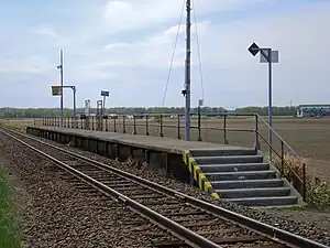 南斜里車站,無站房。