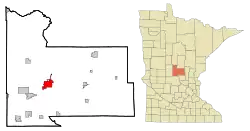 Location of Little Falls, Minnesota