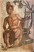 來自卡拉利斯的奧菲斯鑲嵌畫，現代卡利亞里（義大利），現藏於杜林考古博物館