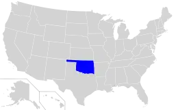 Creek language spread in the United States.