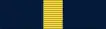 Navy blue ribbon with central gold stripe