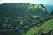 復活節島Rano Kau（英语：）火山口。