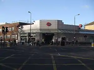 Station entrance viewed from Kennington Park