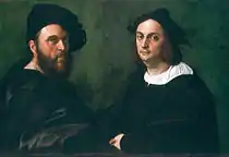 拉斐爾, Portrait of Andrea Navagero and Agostino Beazzano (c. 1516)77 × 111 cm