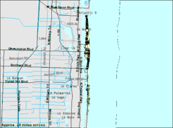 U.S. Census Bureau map showing town boundaries