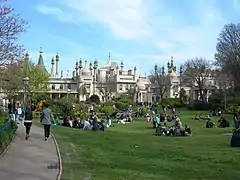 Pavilion Gardens with Pavilion in the background