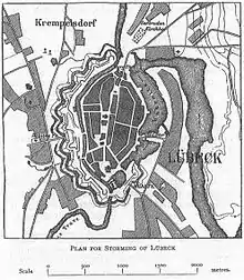 Map of Lubeck in 1806