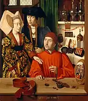 St. Eligius in His Workshop, 1449，纽约大都会艺术博物馆