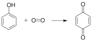 苯酚被氧气氧化为苯醌。