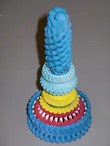 Physical model of the base of a bacterial flagellum