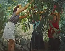 【摘蓮霧之一】Picking Wax Apple-1, by Li Mei-shu