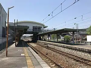 从1号月台望向广岛方向
