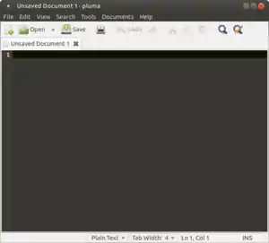 Pluma 1.8.1在Ubuntu MATE下运行的截屏