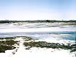 View of Poplar River during ice melt.