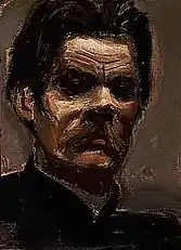 Portrait of Maxim Gorky, 1906, oil