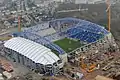 During construction - aerial view (2009)