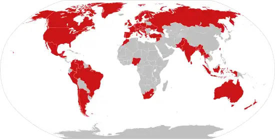 Map which depicts where the International Marxist Tendency has presence.