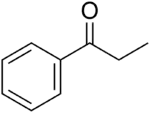 Skeletal formula of propiophenone