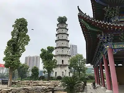 从安国寺看青云塔