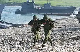 俄羅斯海軍步兵在符拉迪沃斯托克進行東方-2010演習