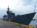 2013年中正軍港營區開放活動，停泊11號碼頭的淮陽軍艦。