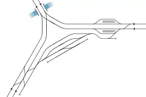 名古屋鐵道 西枇杷島站 構內配線略圖