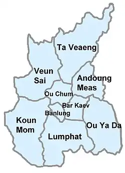 Location of Lumphat in Ratanakiri