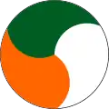 Irish Air Corps roundel. A modern interpretation of the Celtic triskele