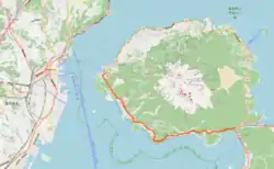 国道224号の地図。オレンジ色の線が国道224号の区間である。