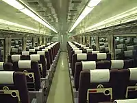 381系「超級八雲」塗色對號座位車內（2007年8月1日）