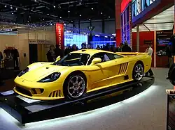 A yellow Saleen S7 at the Salon de Genève 2004