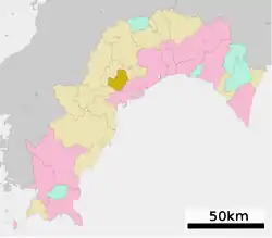 佐川町位置圖