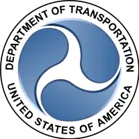 The seal of the US Department of Transportation.