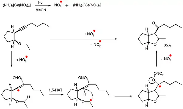 Self Terminating Radical Cyclization