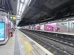 沙田站月台（2022年7月）