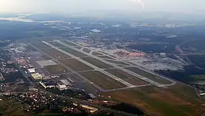 從空中俯瞰機場